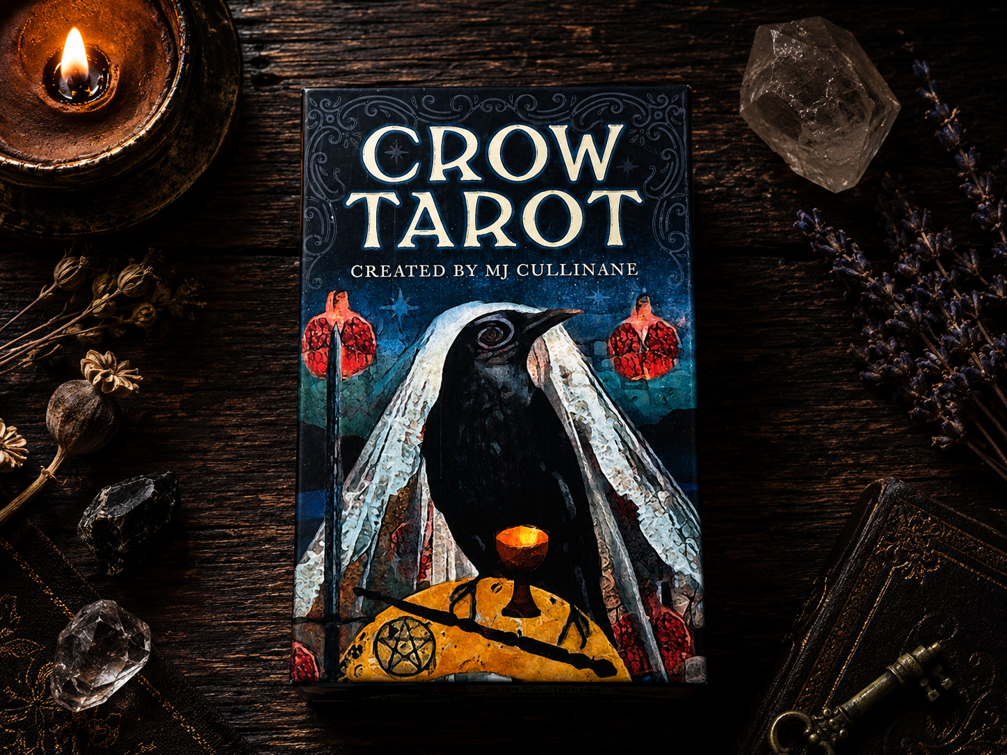 Crow Tarot deck box created by MJ Cullinane